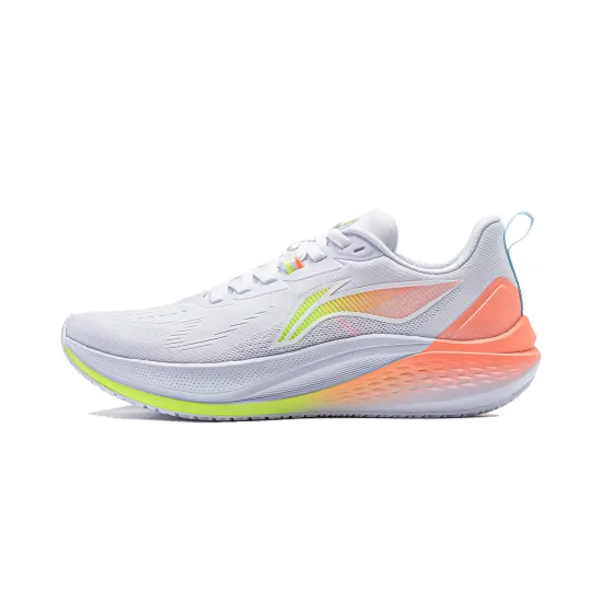 LINING Red Hare 7 Running Shoes Women's Low-Top Standard White/Fluorescent Orange