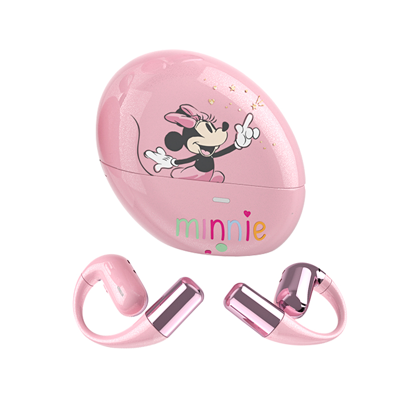 Disney Disney Minnie Series, Mickey Series Bone Conduction Bluetooth Headset OWS Open Ear Clip Style Metal Diaphragm HD Call AI Noise Reduction Long Battery Life Waterproof and Sweatproof Suitable for Apple Android Phones