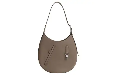 HERMES Arcon Togo & Swift Calfskin Crescent Bag, Handbag, Shoulder Bag Women's 18 Etoupe Elephant Gray