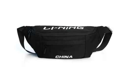 Li Ning Polyamide Shoulder Bag, Crossbody Bag, Sling Bag, Backpack, Fanny Pack Unisex Black/White