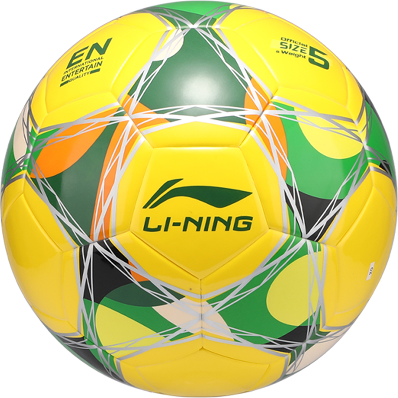 Li Ning Size 5 Soccer Ball TPU Unisex Yellow/Green/Black