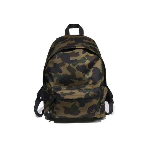 A BATHING APE Polyester Backpack Regular Men's Green/Yellow