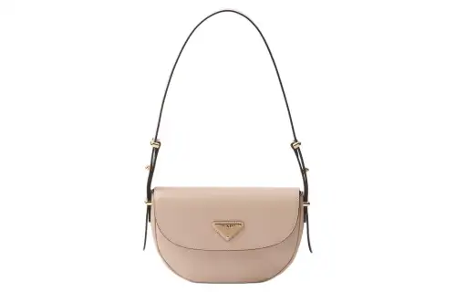 PRADA Leather Handbag, Shoulder Bag Women's Travertine