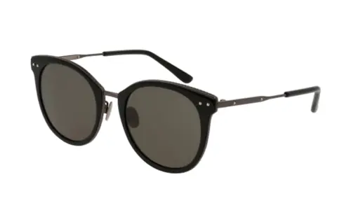 Bottega Veneta Acetate Irregular Shape Sunglasses Women's Black