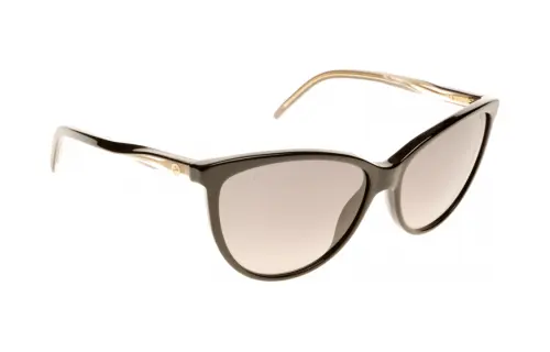 GUCCI Irregular Shape Sunglasses Women's Black
