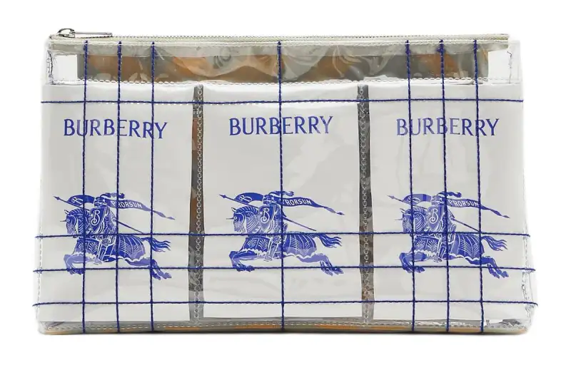 Burberry Polyurethane Clutch Men's Multicolor