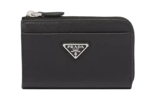 PRADA Saffiano Leather Wallet Women's Black
