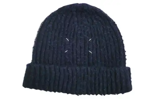 Maison Margiela Wool Beanies Men's Marine Blue