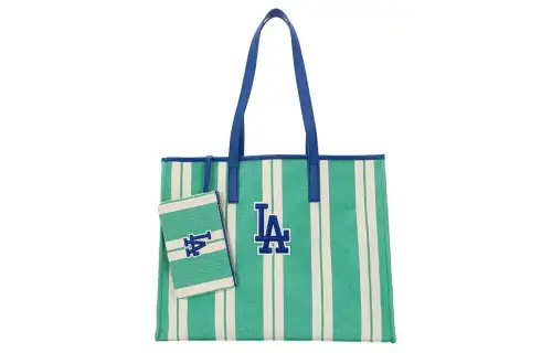 MLB Cotton Tote Bag, Shopping Bag, Shoulder Bag, Portable Crossbody Bag, Shoulder Bag Unisex Green White