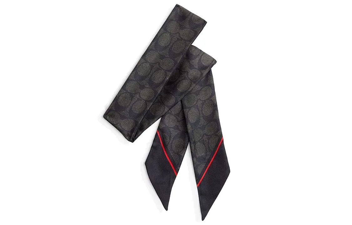 COACH Silk Scarves Women's Black