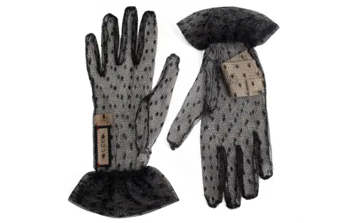 GUCCI Polyamide Gloves Women's Black