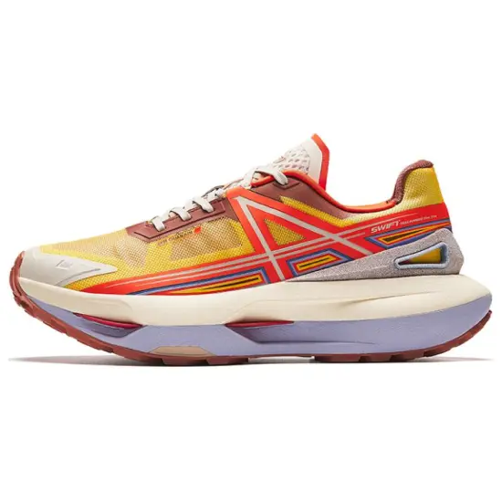Anta Champion Series Cushioning Wear Resistant Low Top Outdoor Shoes Men's Beige Red Orange