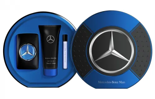 Mercedes Benz, perfume, fresh set, Birthday gift, 3 piece set, 100 ml, 100 ml, 10 ml