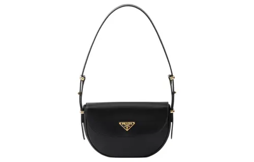 PRADA Leather Handbag, Shoulder Bag Women's Black