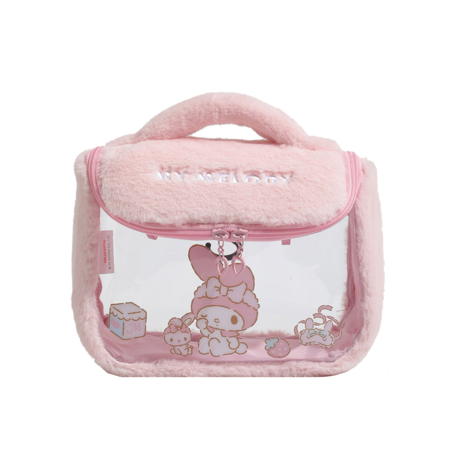 Sanrio Sanrio, cartoon cute three dimensional fresh universal fuchsia organizer bag, polyester