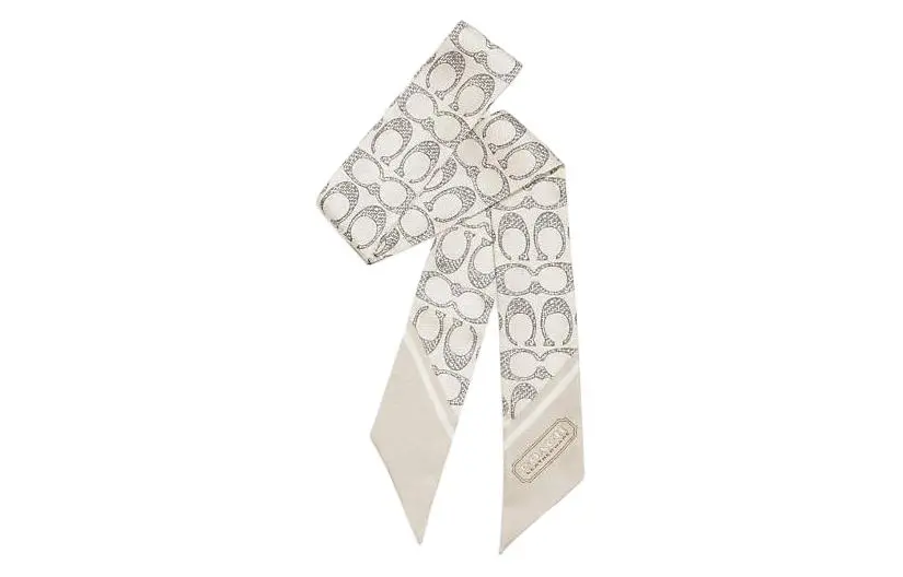 COACH Silk Scarves Women's White