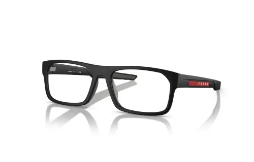 PRADA Metal Rectangular Eyeglass Frames Men's Black