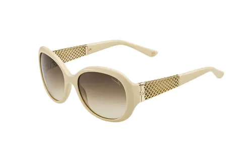GUCCI Diamantissima Acetate Butterfly Sunglasses Unisex Beige