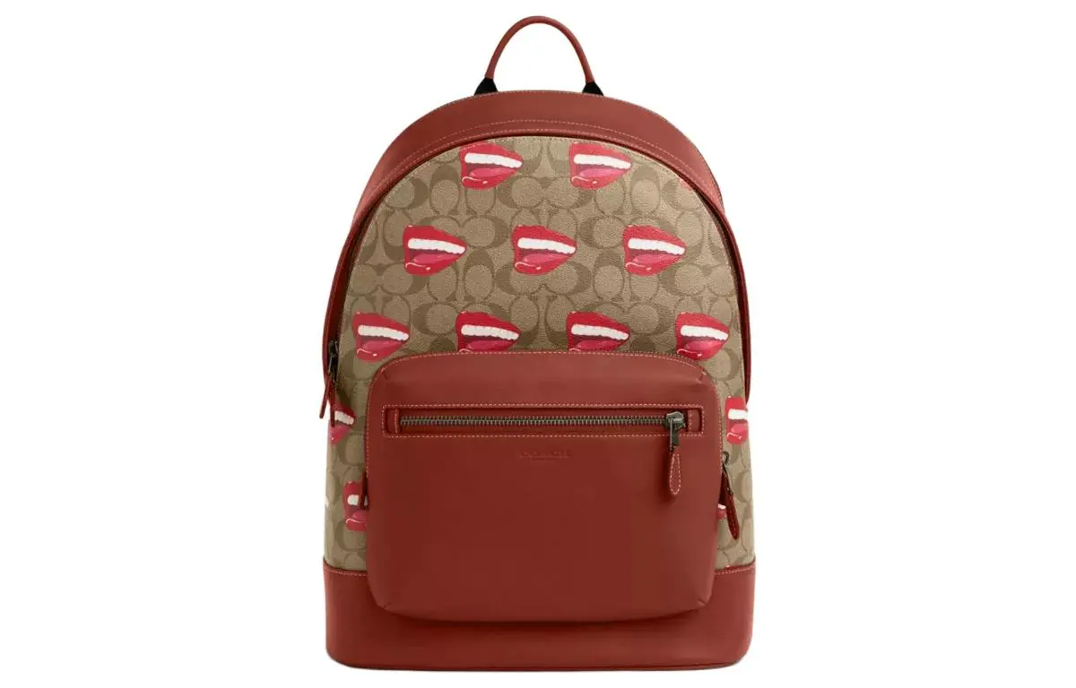 COACH TOM Collaboration West Coated Canvas With Smooth Calfskin Backpack Large Men's Terracotta Multicolor