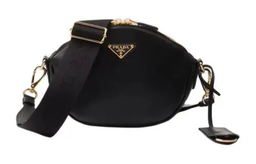 PRADA Leather Crossbody Bag, Shoulder Bag Women's Black