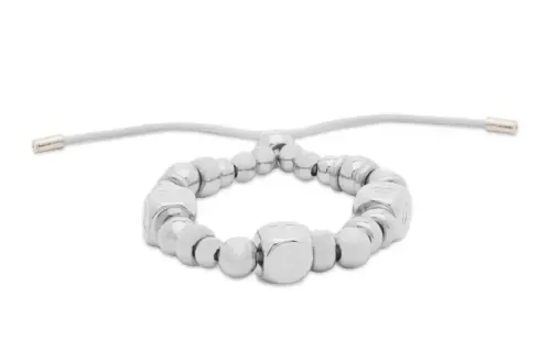 Maison Margiela Brass Polyester Elastane Bracelets Men's Silver