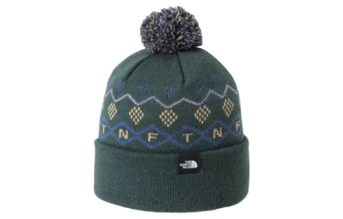 THE NORTH FACE Printed Pattern Beanies Unisex Green
