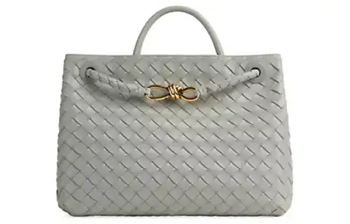 Bottega Veneta Andiamo Lambskin Shoulder Bag, Crossbody Bag, Handbag Women's Gray