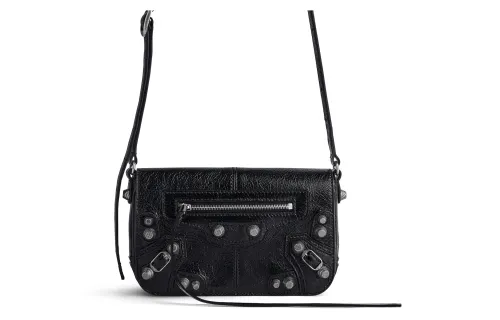 Balenciaga Le Cagole Sheepskin Crossbody Bag, Shoulder Bag Mini Women's Black