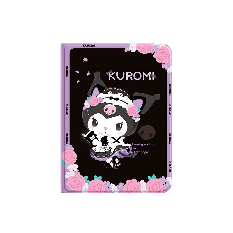 Sanrio Sanrio Cute Lolita Kuromi Book with Pen Slot Full Coverage Anti-fall iPad/Pro/Air/Mini/2023/2024/11/10/9/8/6 Tablet Protective Case