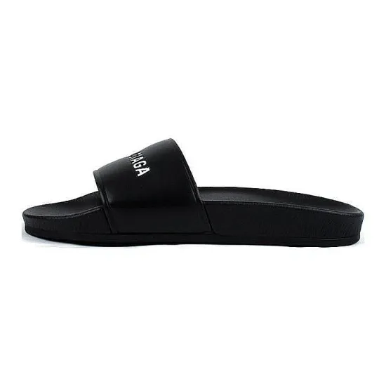Balenciaga Pool Slides 'Black White' Women's