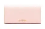 GUCCI Calfskin Wallet Women's Light Pink