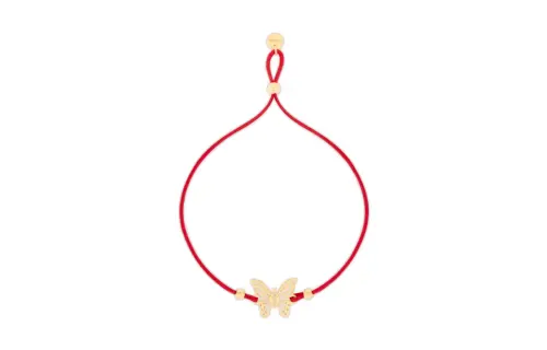 DIOR Cotton Thread, Metal Bracelets Women's Red