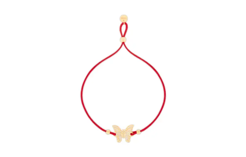 DIOR Cotton Thread, Metal Bracelets Women's Red
