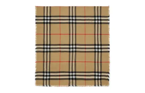 Burberry Vintage Check frayed-edge scarf