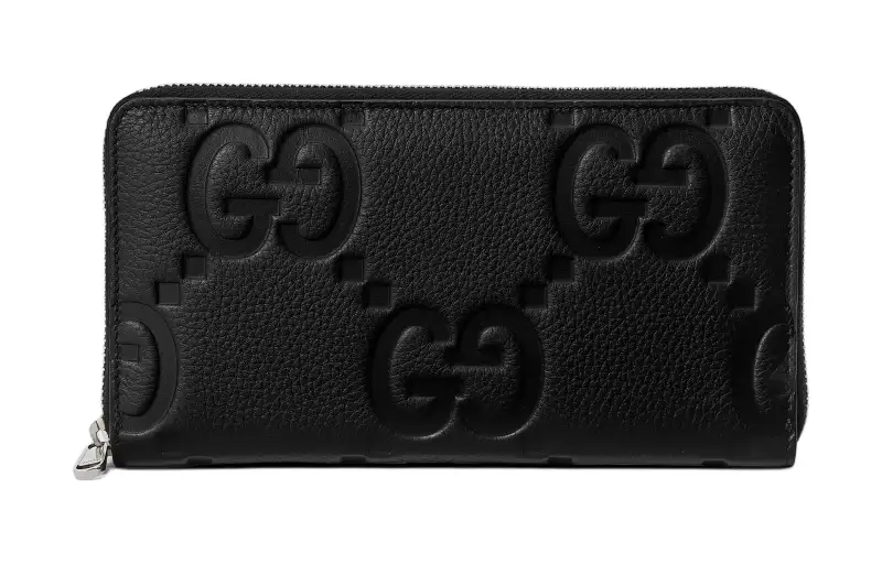 GUCCI Logo Embossed Zip-Around Wallet