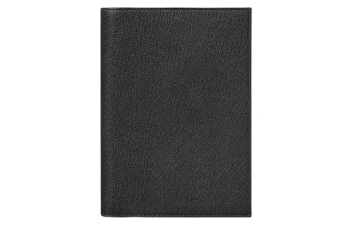 HERMES Globe Trotter Flap Closure Mysore Goatskin Storage Bag Unisex Black
