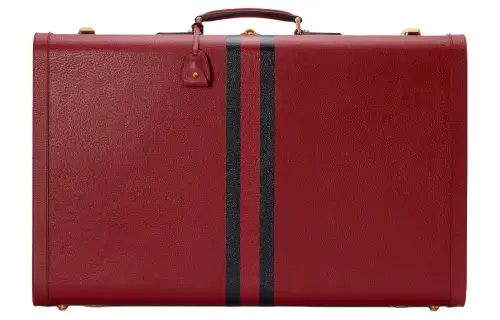 GUCCI Leather Handbag Travel Bag Extra Large Women's Red