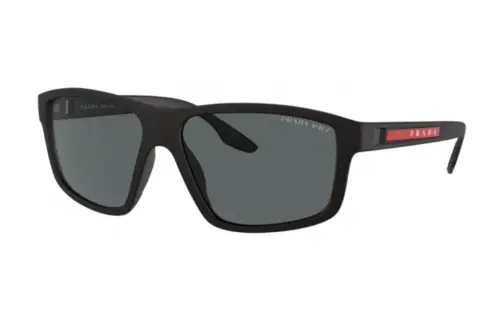 PRADA Irregular Shape Sunglasses Men's Black