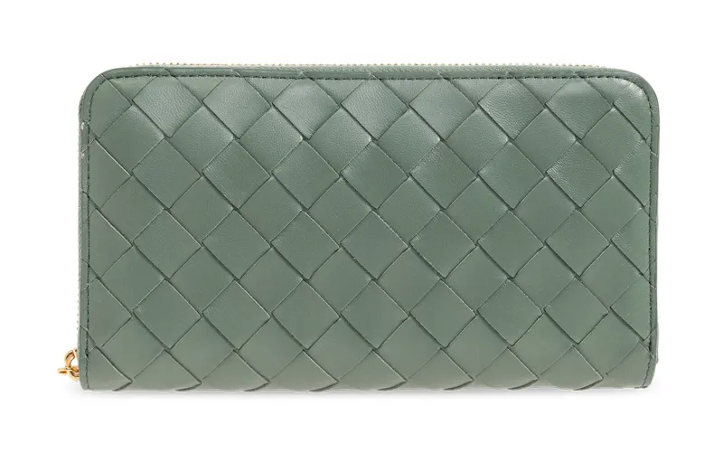 Bottega Veneta Intrecciato Zip Around Wallet