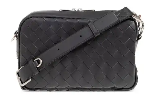 Bottega Veneta Intreccio Zip Around Messenger Bag