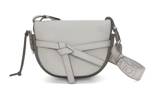 LOEWE Gate Cow Leather Crossbody Bag, Shoulder Bag Unisex Gray