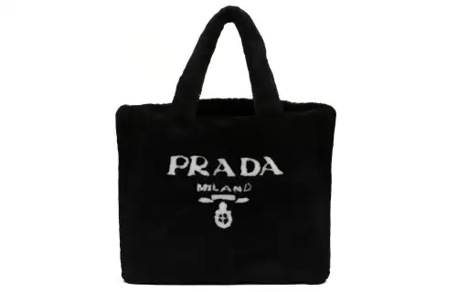 PRADA Sheepskin Handbag Women's Black
