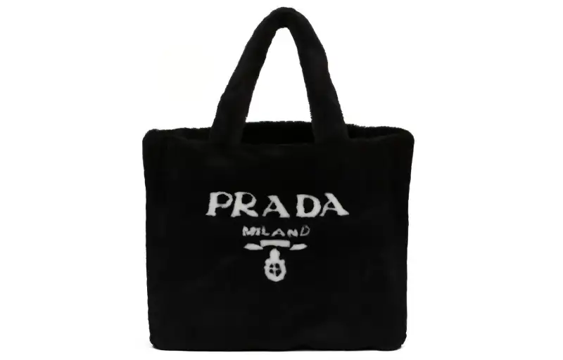 PRADA Sheepskin Handbag Women's Black