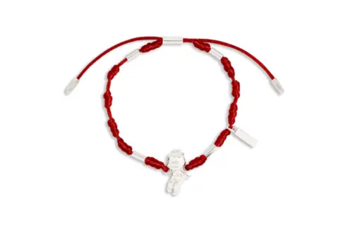 DIOR Brass, Polyester Bracelets Men's Red