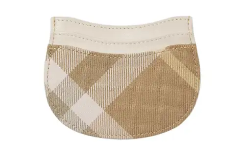 Burberry Polyester With Wool Card Holder Women's Linen