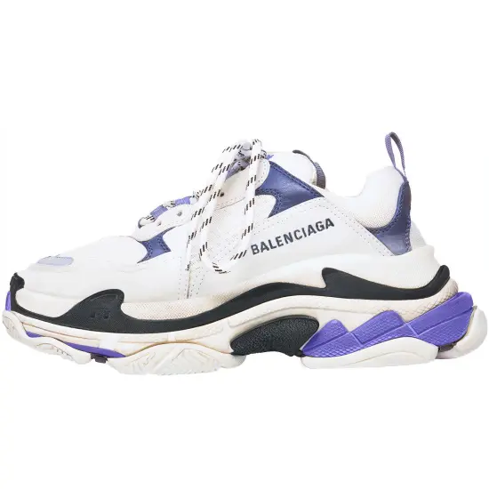 Balenciaga Women's Triple S Trainer 'White Navy Purple'