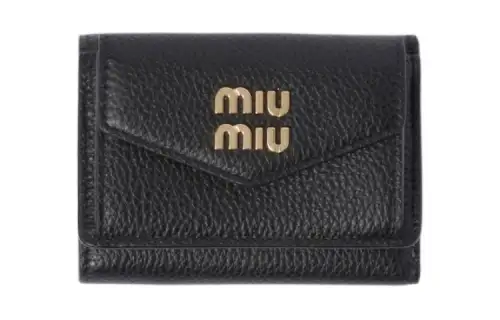 MIU MIU Leather Wallet Small Women's Black