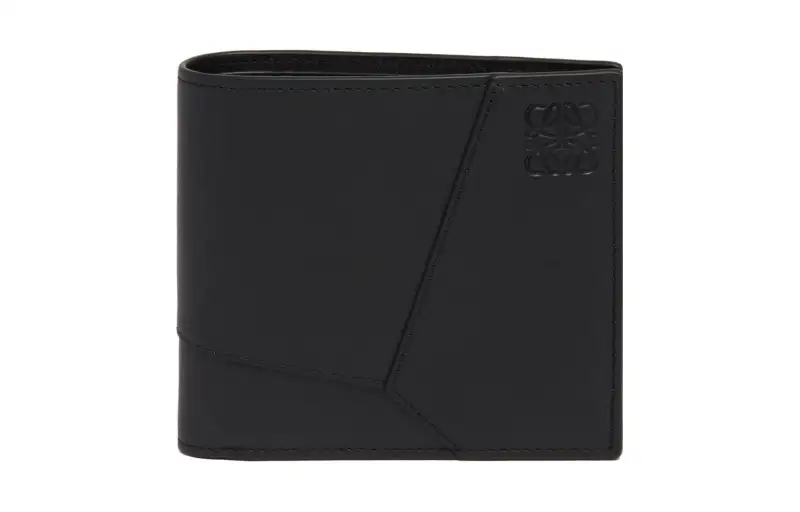 LOEWE Puzzle Classic Cow Leather Wallet Men's Black