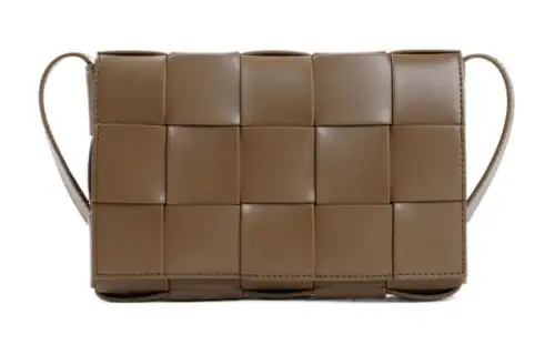Bottega Veneta CASSETTE Calfskin Pillow Bag, Shoulder Bag, Crossbody Bag Medium Women's Brown