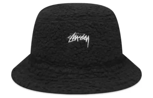 Stussy Polyester Bucket Hats Men's Black